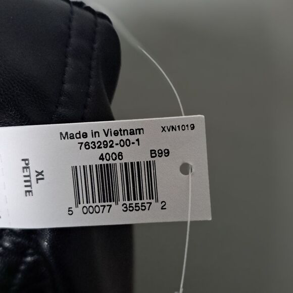 Old navy mixmedia leather front cotton back pull on pants sz XLP - Picture 3 of 5